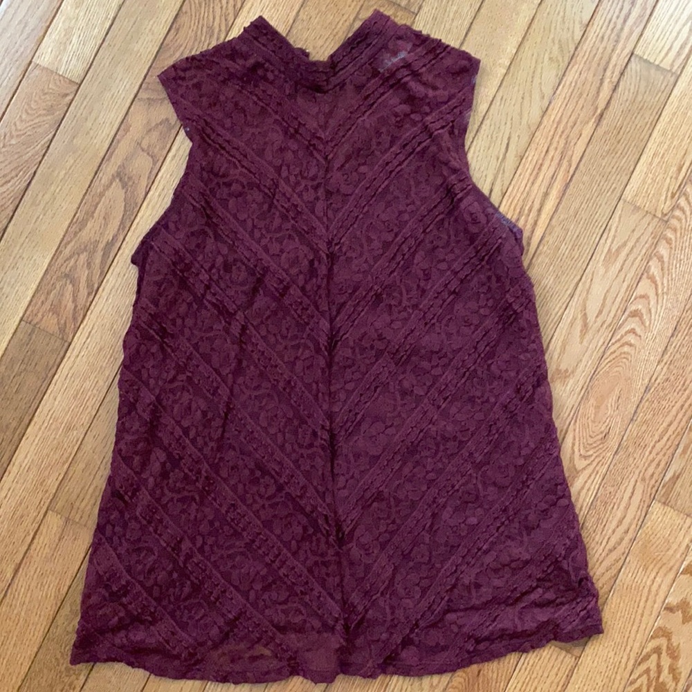 Maroon lace shirt